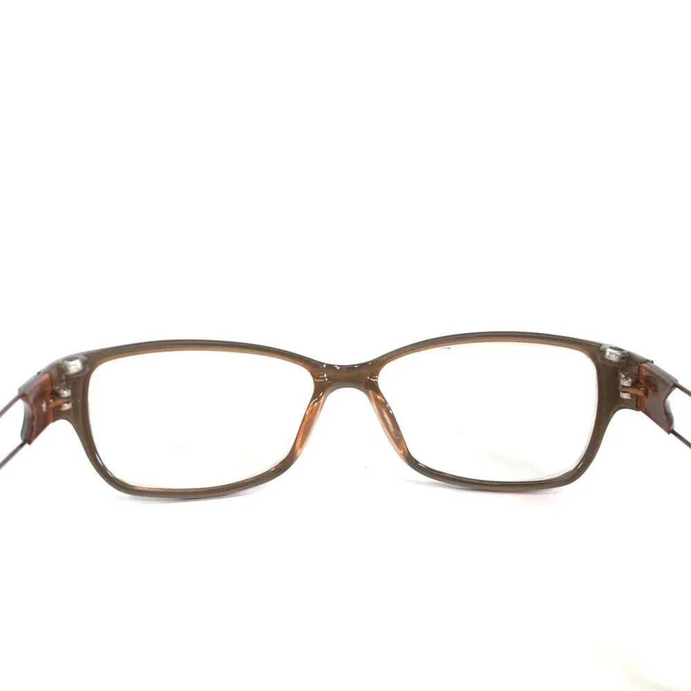 Easyclip Eyeglasses Frames WF EC925 BROWN/OLIVE Blue Frames with Clip On Lenses